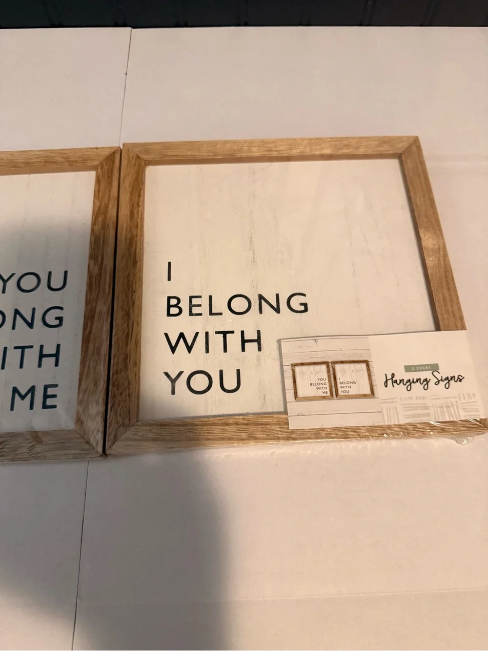 Target Neutral Wood-Framed Wall Art Set - White Background with Black Text